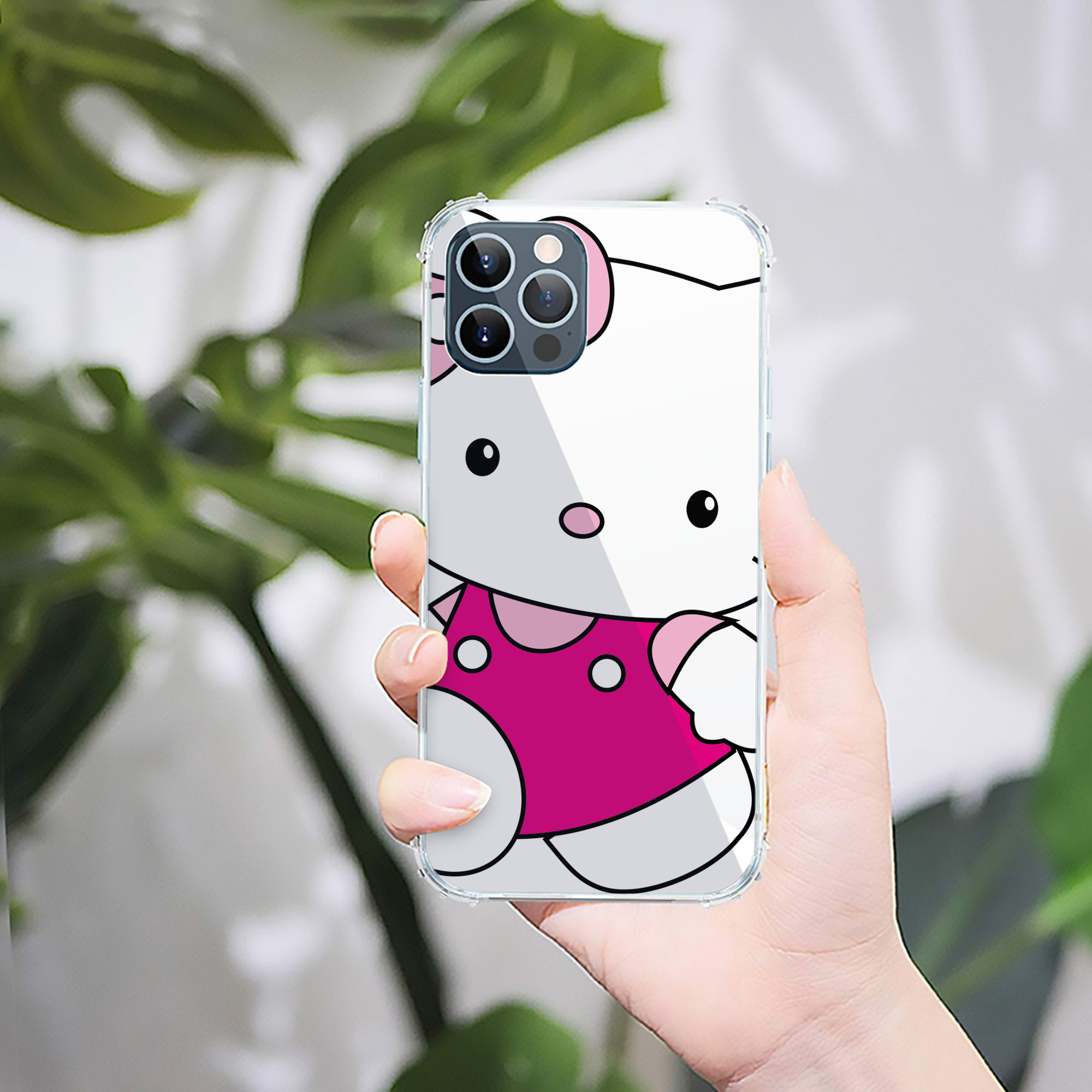 （画像用） Hello Kitty ハローキティ 【iPhone 12シリーズ対応】透明スマホケース（クリアソフトケース）